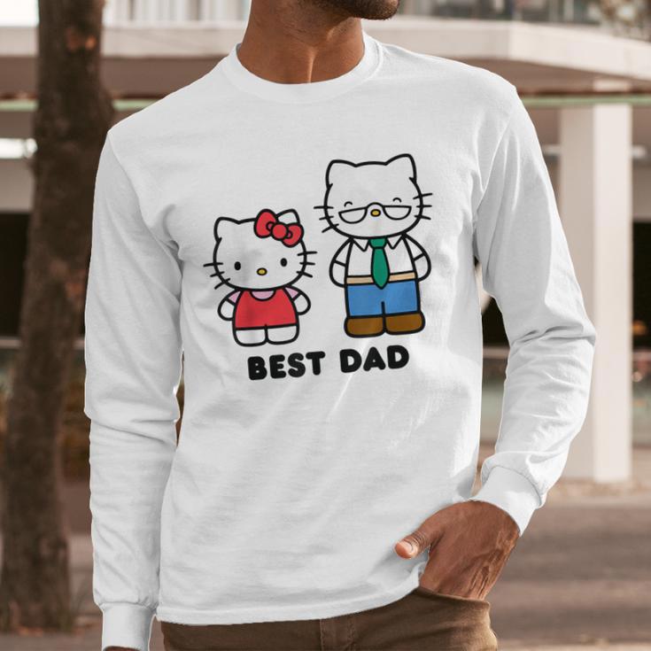 Hello Kitty Best Dad Fathers Day Small Men Long Sleeve T-Shirt