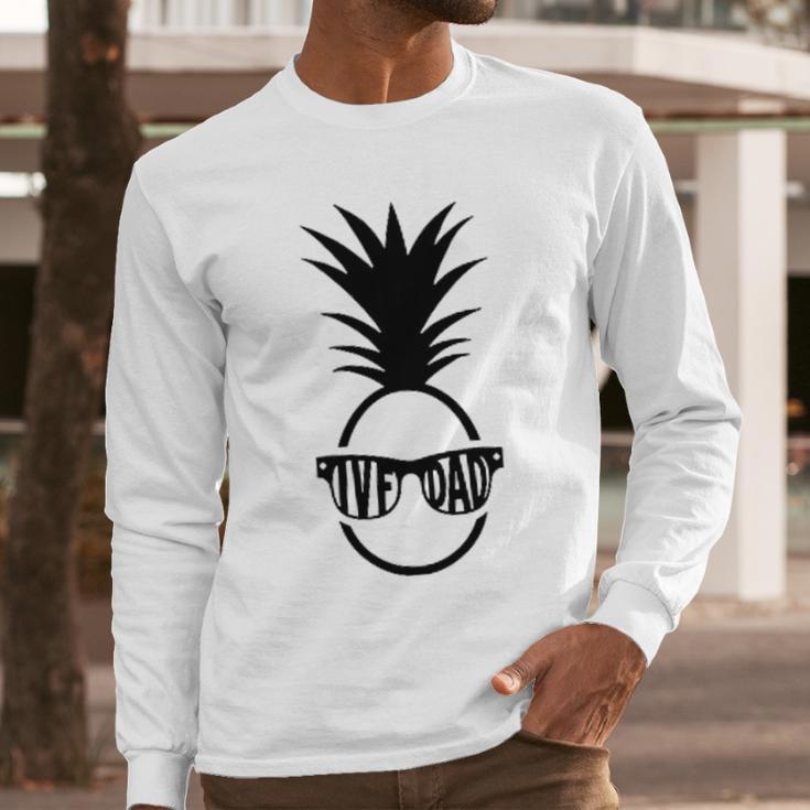 IVF DAD Pineapple Transfer Day Retrieval Day Infertility Men Long Sleeve T-Shirt