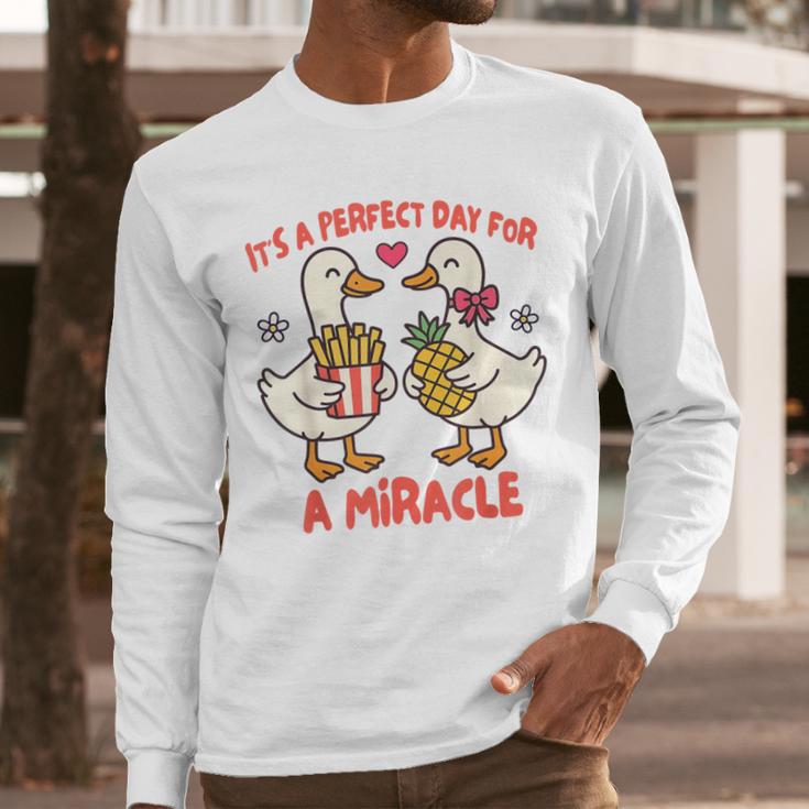 IVF Mom Dad Embryo Transfer Day It's A Day For A Miracle Men Long Sleeve T-Shirt