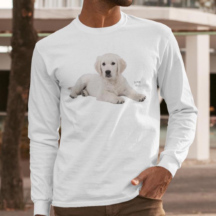 Labrador Retriever Shirt Yellow Love Lab Mom Dog Dad Men Long Sleeve T-Shirt