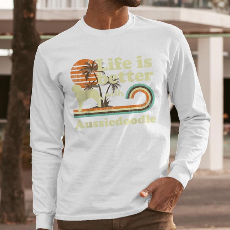 Life Better Aussiedoodle Vintage Dog Mom Dad Men Long Sleeve T-Shirt Life Better Aussiedoodle Vintage Dog Mom Dad Men Long Sleeve T-Shirt