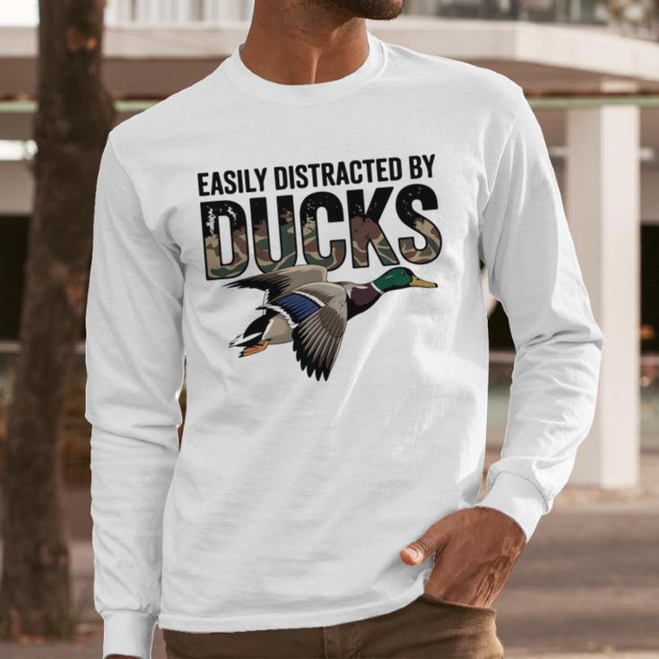 Mallard Duck Hunting Camo Easily Distracted Duck Dad Men Long Sleeve T-Shirt Mallard Duck Hunting Camo Easily Distracted Duck Dad Men Long Sleeve T-Shirt