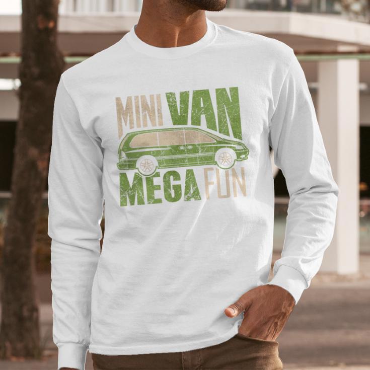 Mini Van Mega Fun Mom Dad T-Shirt Men Long Sleeve T-Shirt