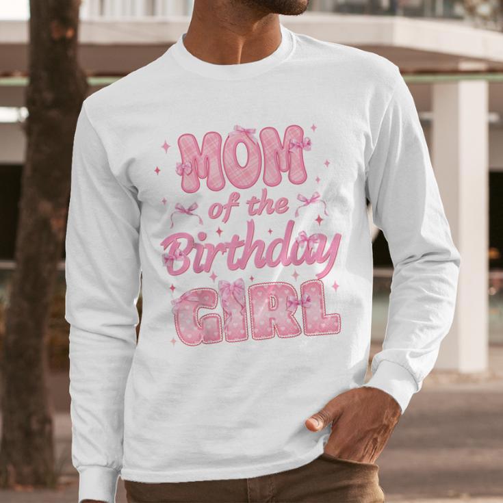 Mom And Dad Of The Birthday Girl Coquette Family Matching Men Long Sleeve T-Shirt
