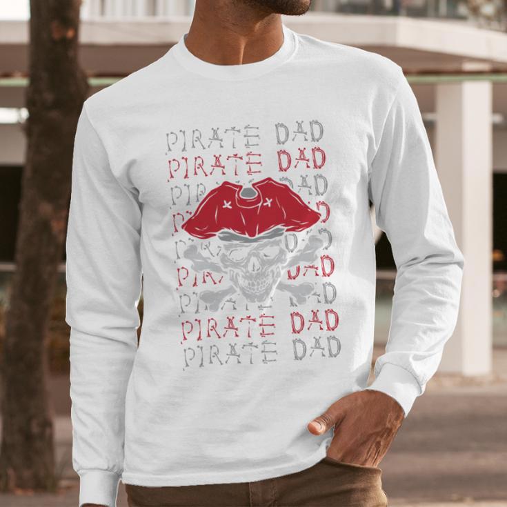 Pirate Dad Skull And Crossbones Tampa Gasparilla Captain Men Long Sleeve T-Shirt