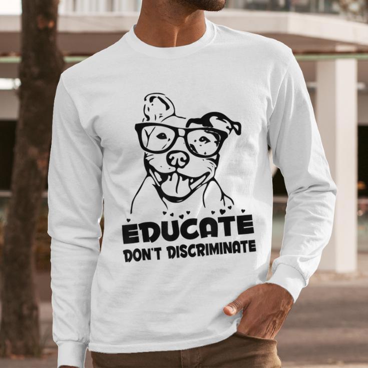 Pit Bull LoverShirt Pitbull Mom Rescue Dog Dad Puppy Men Long Sleeve T-Shirt