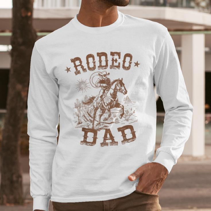 Rodeo Dad Western Cowboy Daddy Family Matching Father's Day Men Long Sleeve T-Shirt