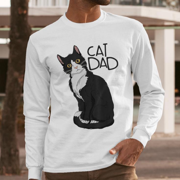 Tuxedo Cat Dad Cat Dad Tuxedo Cat Dad Men Long Sleeve T-Shirt