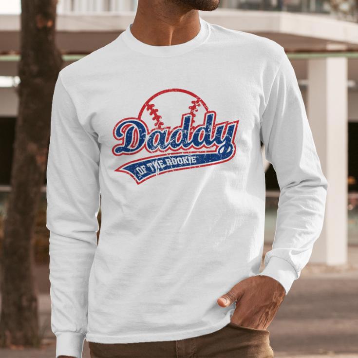 Vintage Baseball Daddy Of The Rookie Men Long Sleeve T-Shirt
