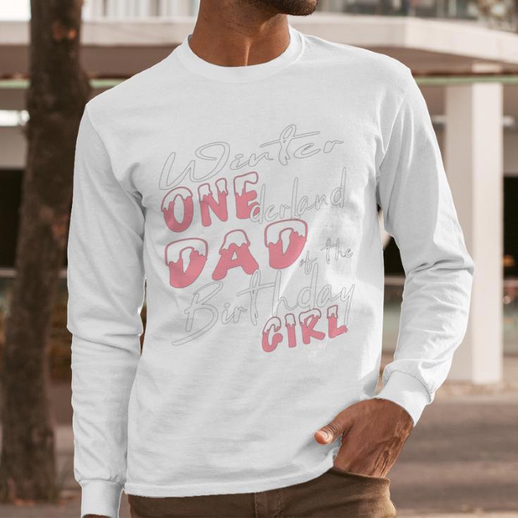 Winter Onederland 1st Birthday Theme Dad Of Birthday Girl Men Long Sleeve T-Shirt