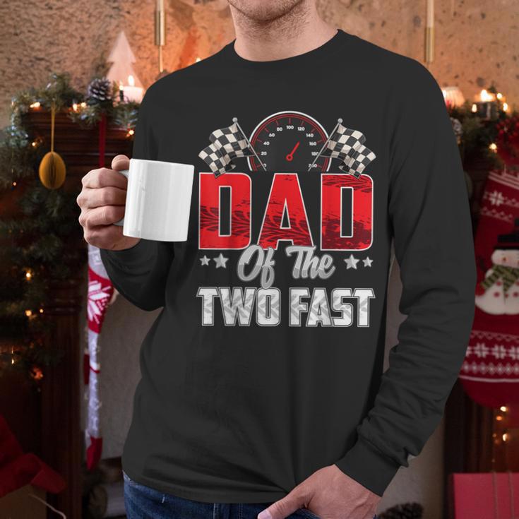 2 Year Old Racing Car Two Fast Birthday 2nd Family Dad Men Long Sleeve T-Shirt