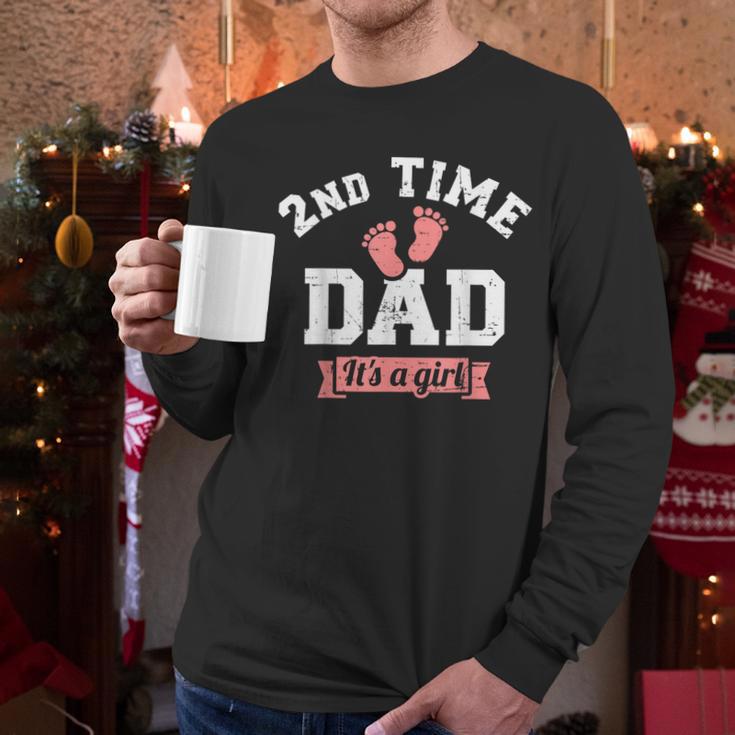 2nd Second Time Dad It's a Girl Gender Reveal Men Long Sleeve T-Shirt