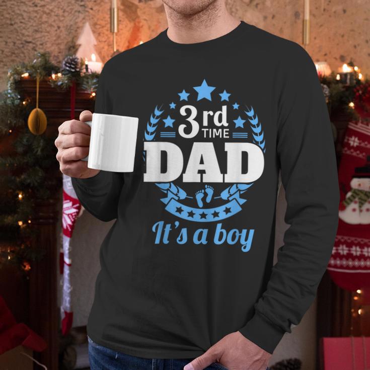 3rd Time Dad Dad Pregnancy It's a Boy Men Long Sleeve T-Shirt