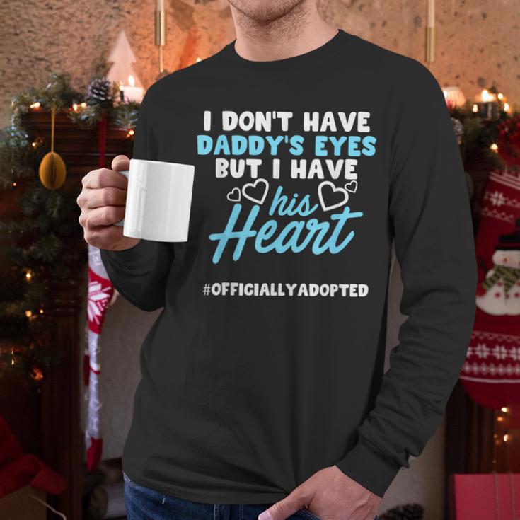 Adoption Announcement Day Dad Heart Small Men Long Sleeve T-Shirt