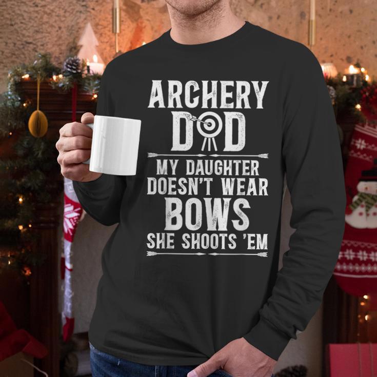 Archery Dad Dad Of An Archer Father Men Long Sleeve T-Shirt