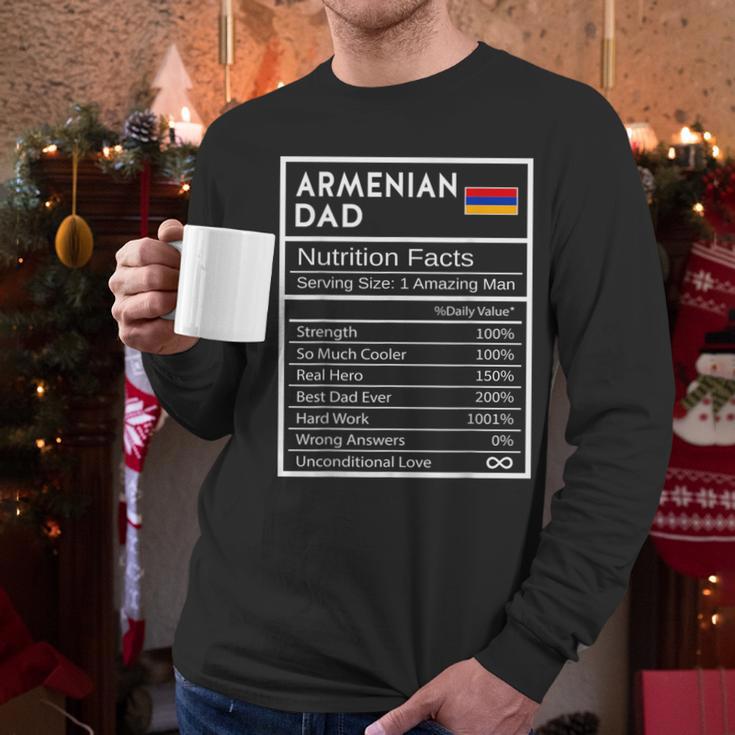 Armenian Dad Nutrition Facts National Pride For Dad Men Long Sleeve T-Shirt Armenian Dad Nutrition Facts National Pride For Dad Men Long Sleeve T-Shirt