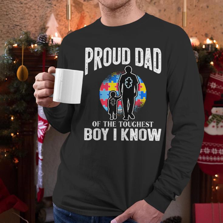 Autism Awareness For Proud Dad Support Autistic Kids Men Long Sleeve T-Shirt