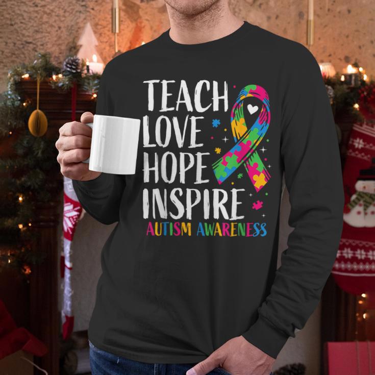 Autism Awareness Ribbon Mom Dad Kids Autistic Support Autism Men Long Sleeve T-Shirt Autism Awareness Ribbon Mom Dad Kids Autistic Support Autism Men Long Sleeve T-Shirt