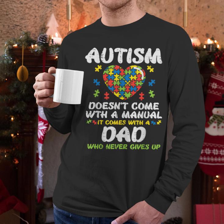 Autism Doesnt Come With Manual Dad Puzzle Awareness Men Men Long Sleeve T-Shirt