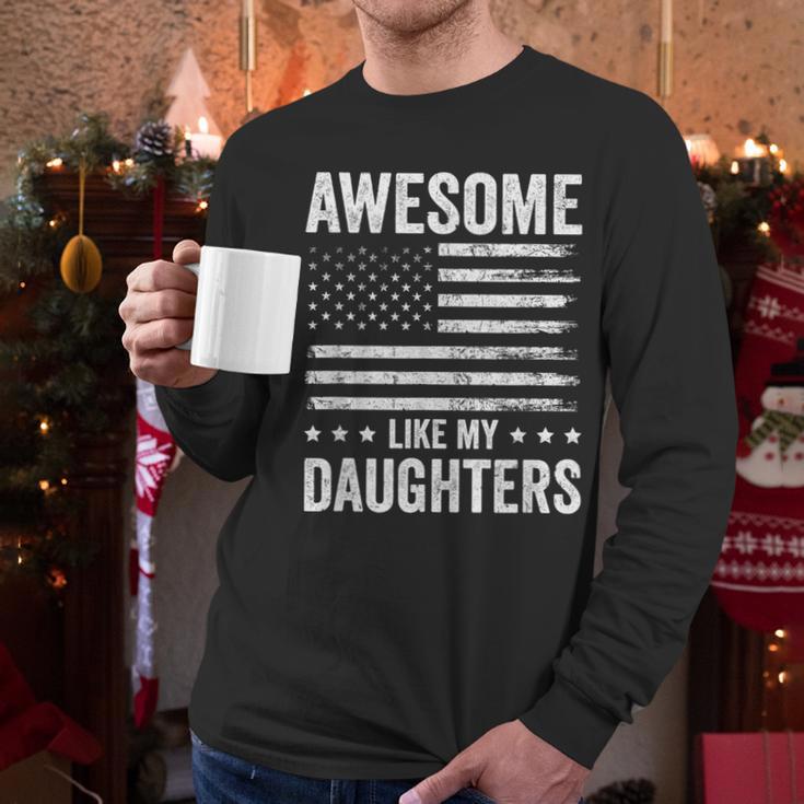 Awesome Like My Daughters Men Fathers Day Dad Men Long Sleeve T-Shirt