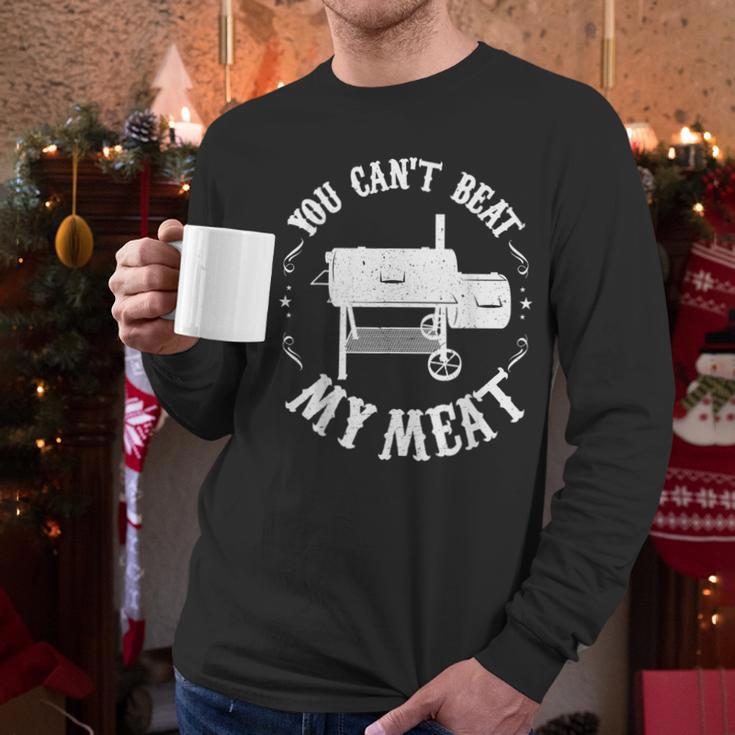 BBQ Pit Reverse Flow Smoker Accessory Dad Grill Men Long Sleeve T-Shirt