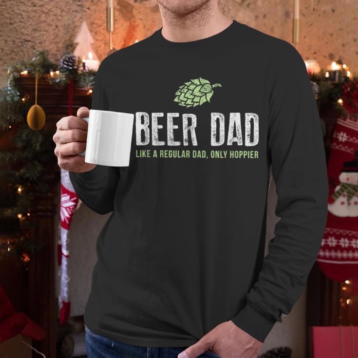 Beer Dad Shirt Cute Hops Drinking Men Long Sleeve T-Shirt