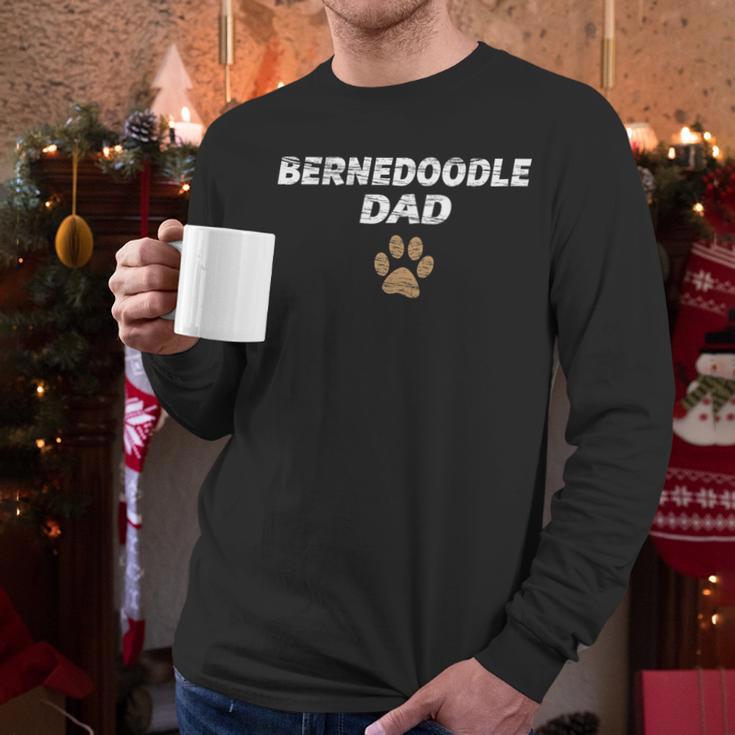 Bernedoodle Dad & Kids Tee Fathers Day T-Shirt Men Long Sleeve T-Shirt