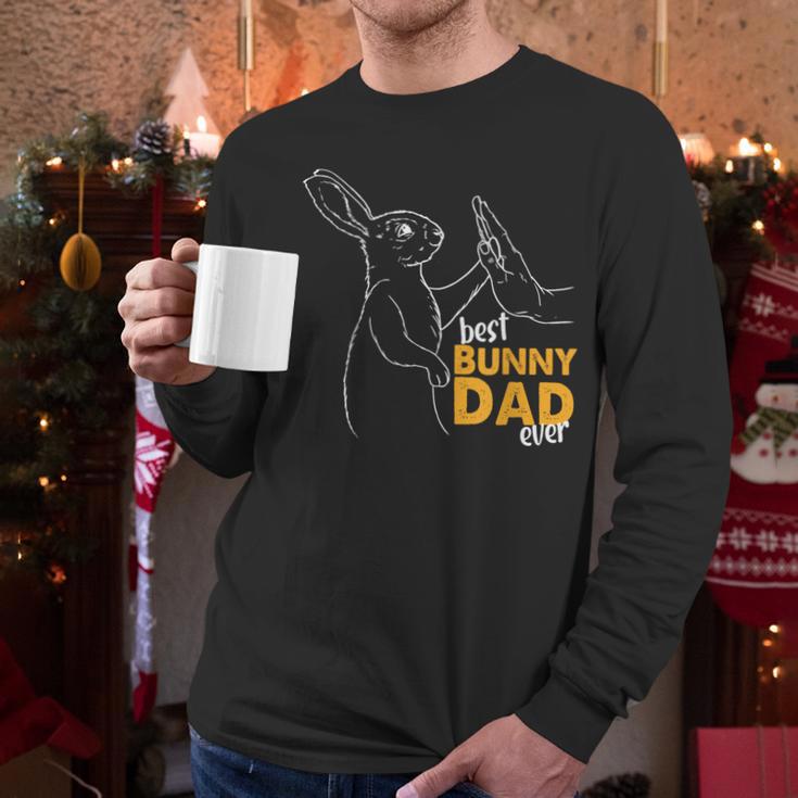 Best Bunny Dad Ever Rabbit Daddy Bunny Father Bunny Men Long Sleeve T-Shirt