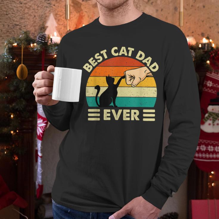 Best Cat Dad Ever Cat Lover Kitten Owner Kitty Men Long Sleeve T-Shirt