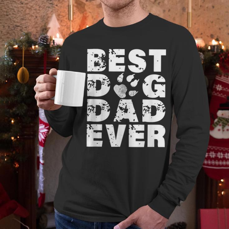 Best Dog Dad Ever Shirt Dog Father Men Women Girls Kids Men Long Sleeve T-Shirt