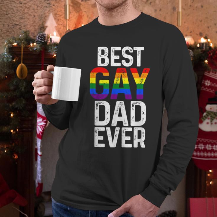 Best Gay Dad Ever LGBTQ Men Long Sleeve T-Shirt