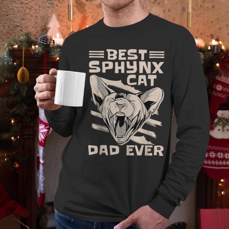 Best Sphynx Cat Dad Ever Apparel For Animal Lover Men Women Men Long Sleeve T-Shirt