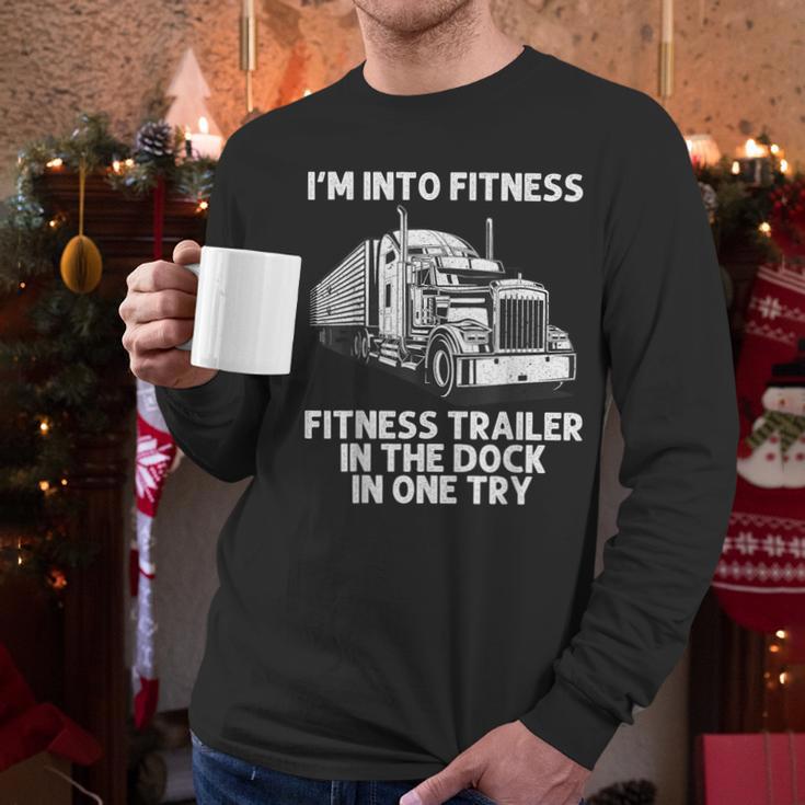 Best Truck Driver Art For Men Dad Women Trucking CDL Trucker Men Long Sleeve T-Shirt