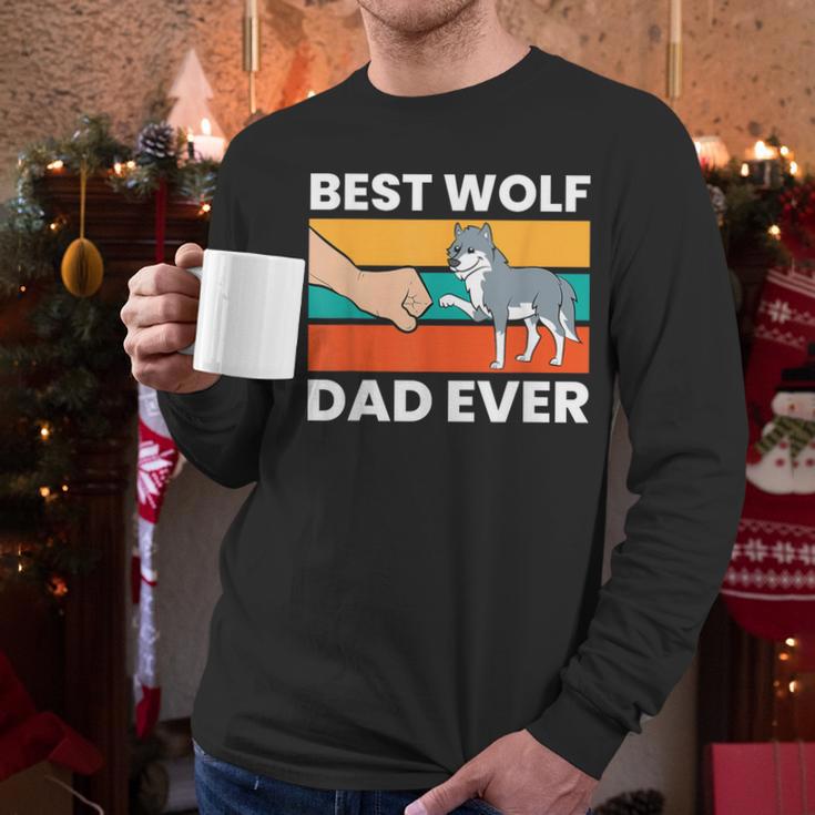 Best Wolf Dad Ever Men Long Sleeve T-Shirt Best Wolf Dad Ever Men Long Sleeve T-Shirt