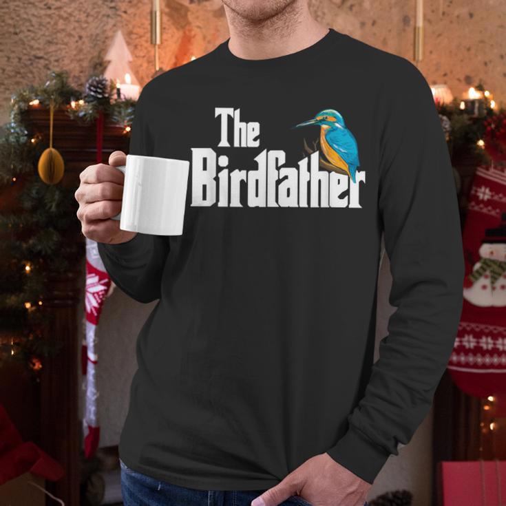 The Bird Father Bird Watching Meme Birder Dad Men Long Sleeve T-Shirt