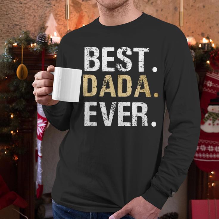 Birthday Fathers Day Christmas For Dada Dada From Granddaughter Grandson Best Dada Men Long Sleeve T-Shirt