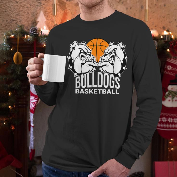 Bulldogs Basketball Shirt Basketball Mom Dad Players Tshirt Men Long Sleeve T-Shirt