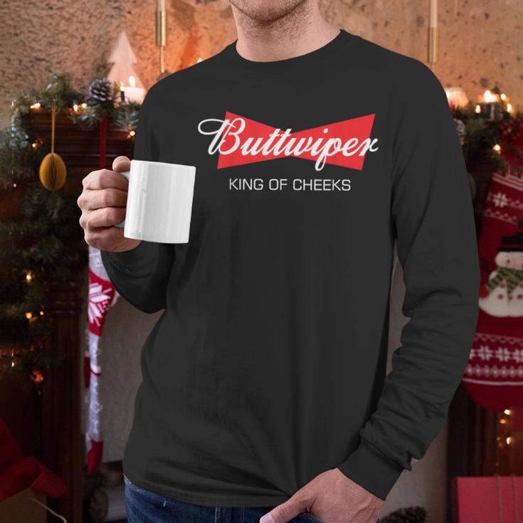 Buttwiper New Dad Beer Inspired Diaper Shower Men Long Sleeve T-Shirt