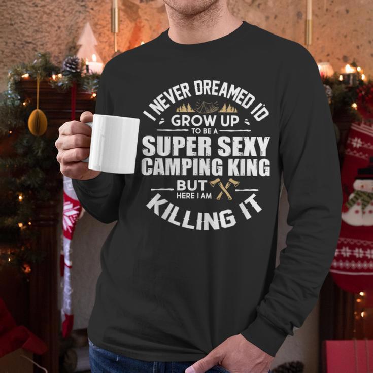 Camping Men Camper RV Camping Vacation Camping Dad Men Long Sleeve T-Shirt