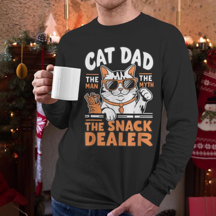 Cat Dad The Man The Myth The Snack Dealer Men Long Sleeve T-Shirt
