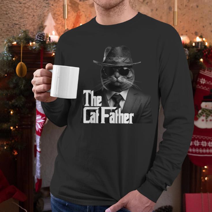 The Catfather Fathersday Best Birthday Cat Dad Men Long Sleeve T-Shirt The Catfather Fathersday Best Birthday Cat Dad Men Long Sleeve T-Shirt