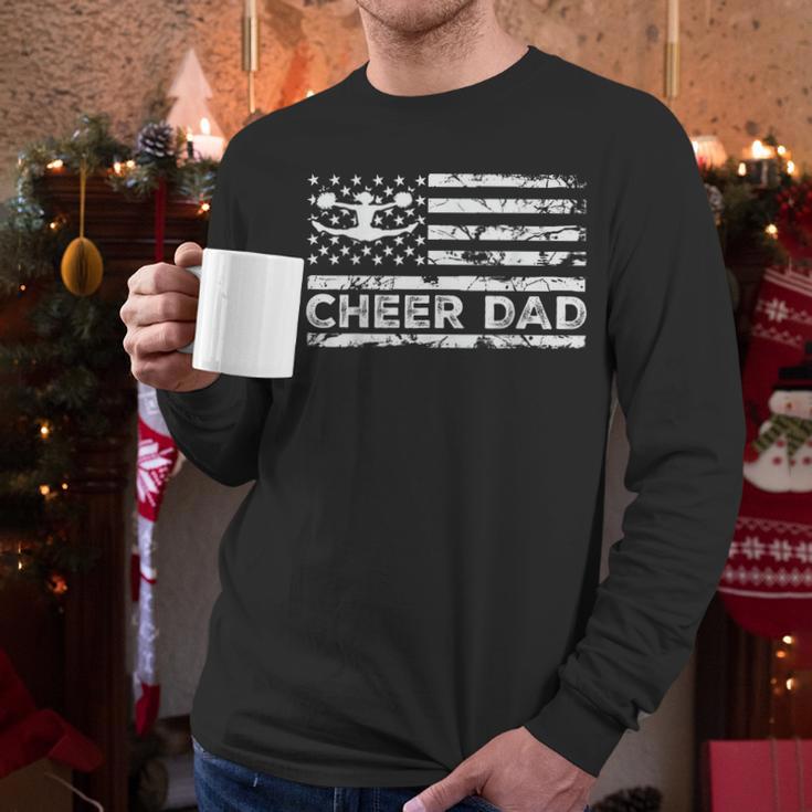 Cheer Dad Cheerleading American Flag Proud Cheer Father Men Long Sleeve T-Shirt Cheer Dad Cheerleading American Flag Proud Cheer Father Men Long Sleeve T-Shirt