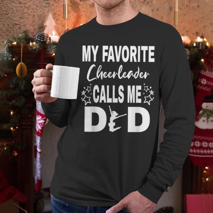 Cheer Dad My Favorite Cheerleader Calls Me Dad Men Long Sleeve T-Shirt