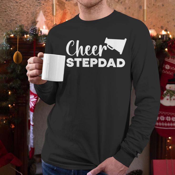 Cheer Stepdad Cheerleading Step Dad Cheerleader Stepfather Men Long Sleeve T-Shirt