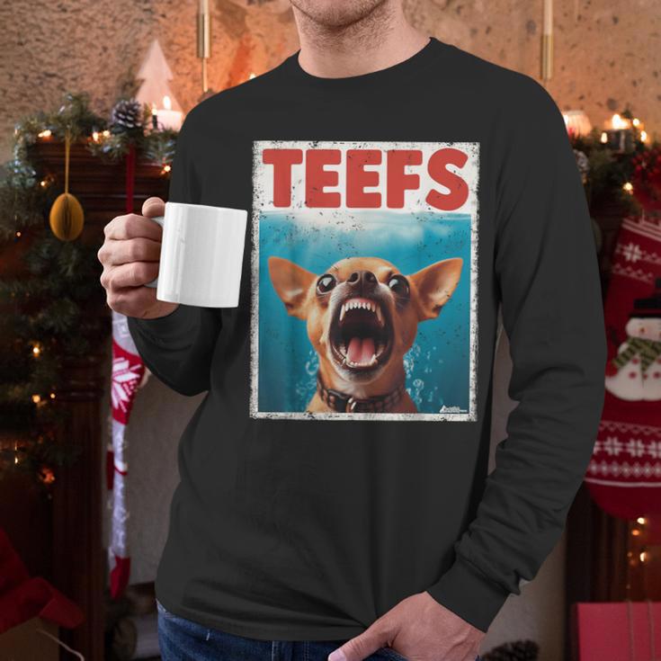 Chihuahua Teefs Top Teeth Chi Jowls Paws Dog Mom Dad Men Long Sleeve T-Shirt Chihuahua Teefs Top Teeth Chi Jowls Paws Dog Mom Dad Men Long Sleeve T-Shirt