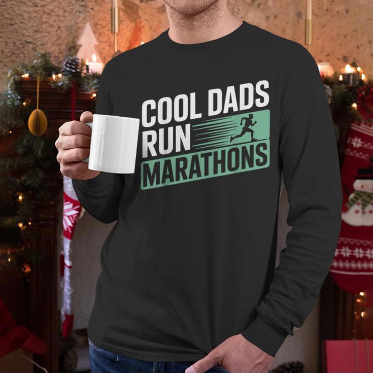 Cool Dads Run Marathons Marathon Running Runner Men Long Sleeve T-Shirt