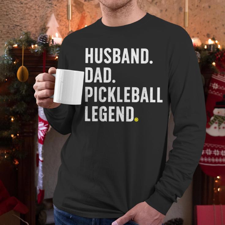Cool Pickleball For Men Husband Dad Legend Pickleball Player Men Long Sleeve T-Shirt