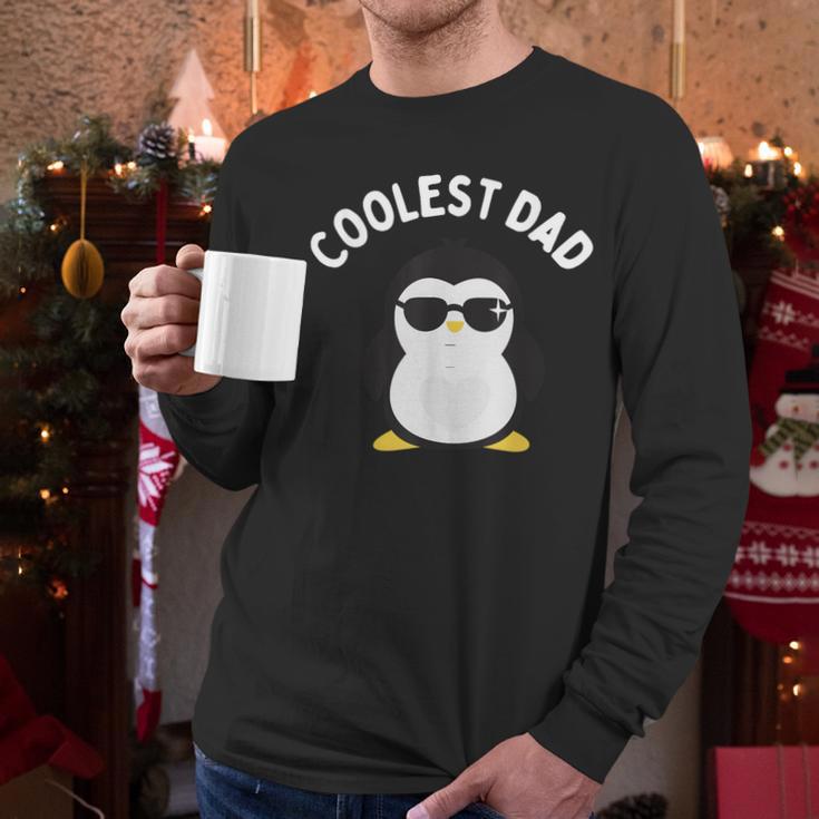 The Coolest Dad Cool Penguin By Dangerous Dad Men Long Sleeve T-Shirt