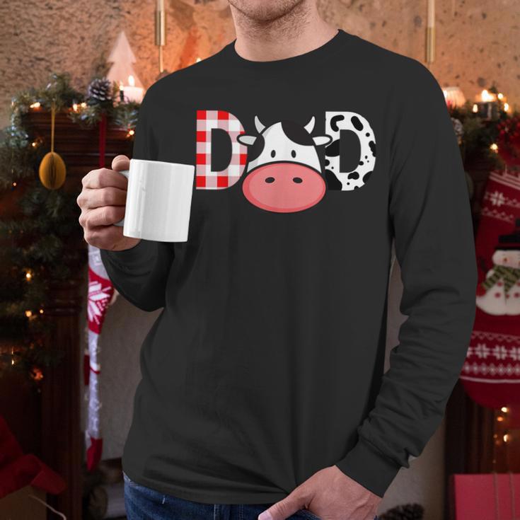 Cow Mom Or Dad Birthday Farm Birthday Party Men Long Sleeve T-Shirt