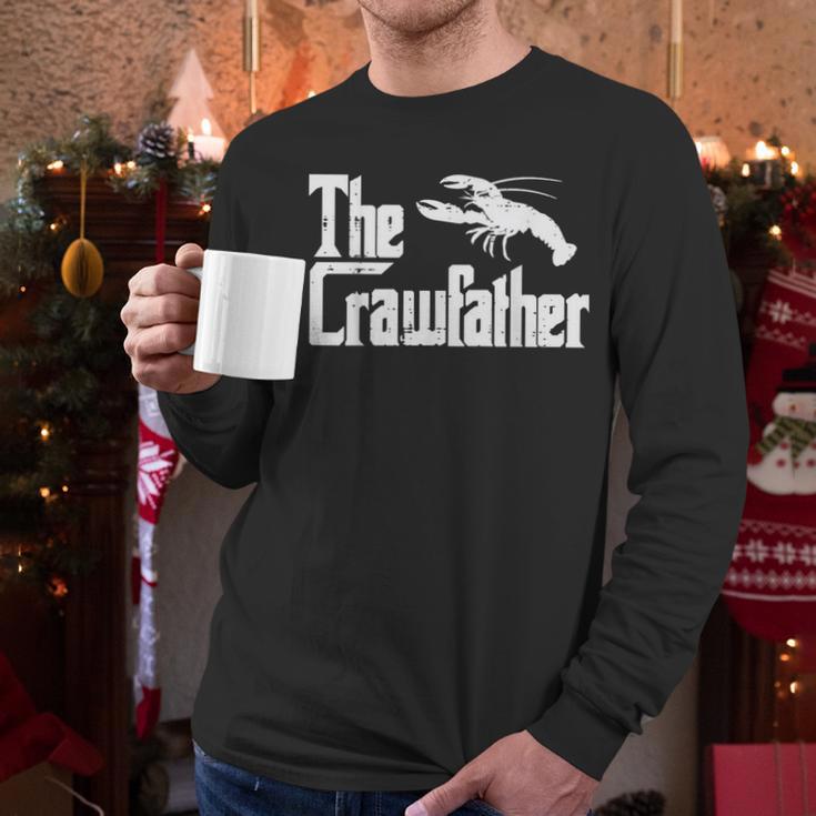 Crawfish The Crawfather Crayfish Parody Dad Papa Men Men Long Sleeve T-Shirt
